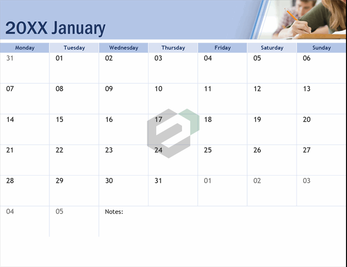 Academic Calendar with Photos feature image