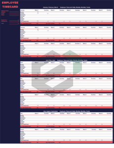 Employee time sheet (weekly, monthly, yearly) feature image