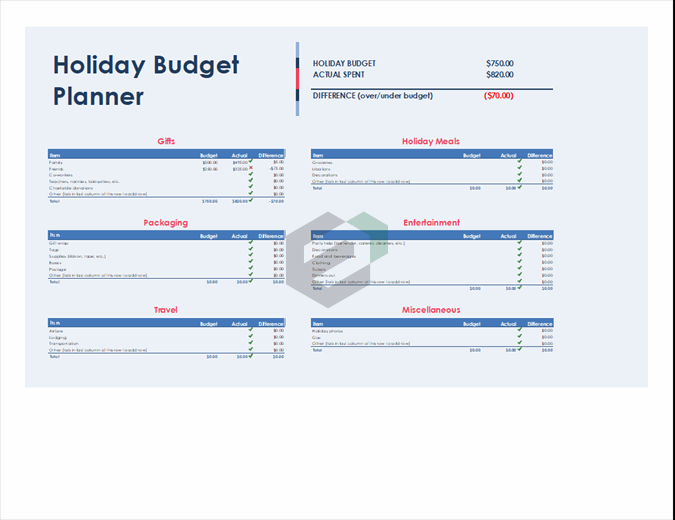 Holiday budget planner feature image