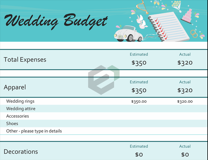 Wedding budget expenses comparison feature image