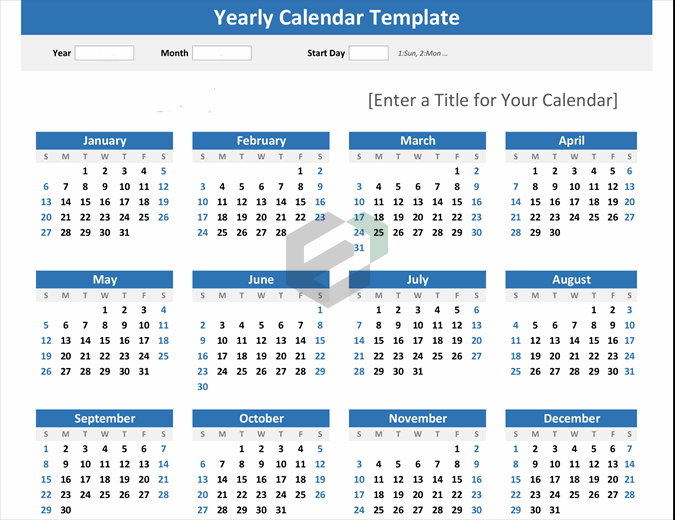 Year At a Glance Calendar Feature Image