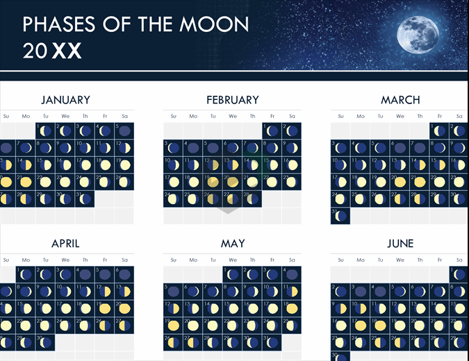Phases Of The Moon Free Excel Templates And Dashboards