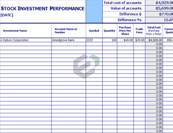 Stock investment performance tracker feature image
