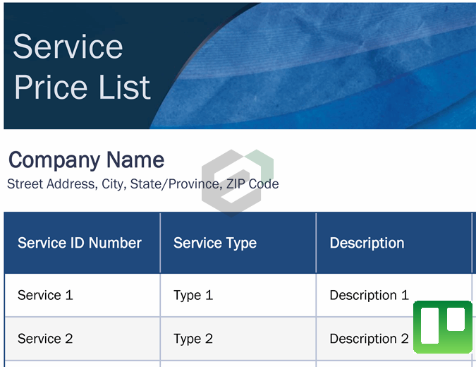 Service price list Feature Image