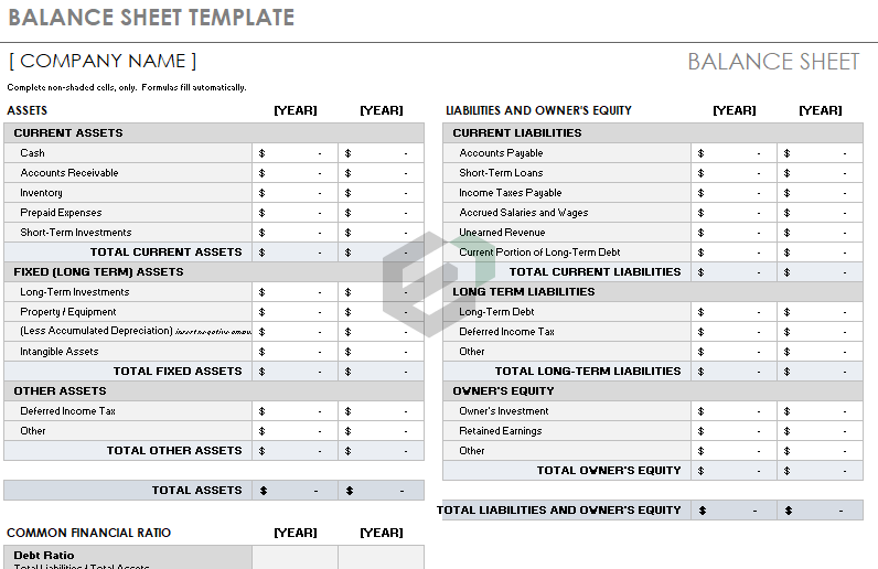 Balance Sheet Template Feature Image