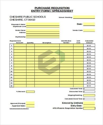 Purchase-Requisition-Entry-Form