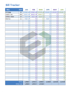 Bill Tracker Excel Template Post Feature Image