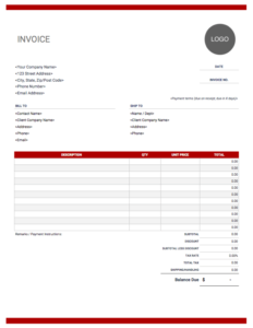 Invoice-Template-excel-red