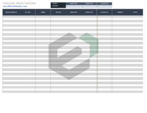 Purchase Order Tracking | Free Excel Templates and Dashboards