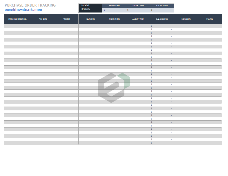 Purchase Order Tracking Template Feature Image