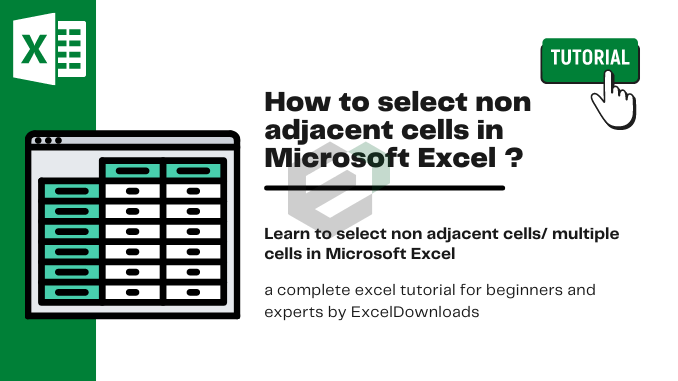 How to select non adjacent cells in Microsoft Excel