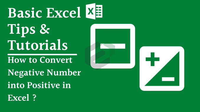 Convert Negative Number into Positive Number tutorial