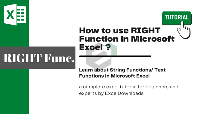 How to use RIGHT Function in Microsoft Excel