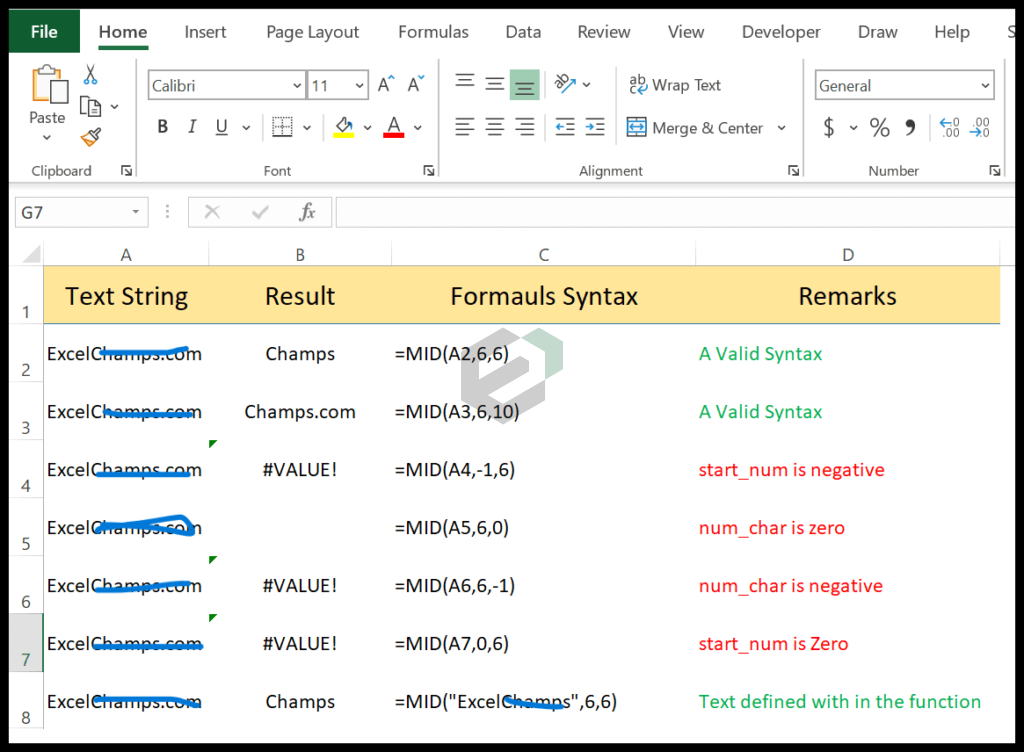 How to use MID Function in Microsoft Excel