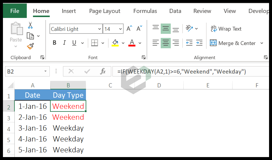 Excel Date Weekday Format