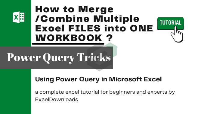 How to Merge Combine Multiple Excel FILES into ONE WORKBOOK