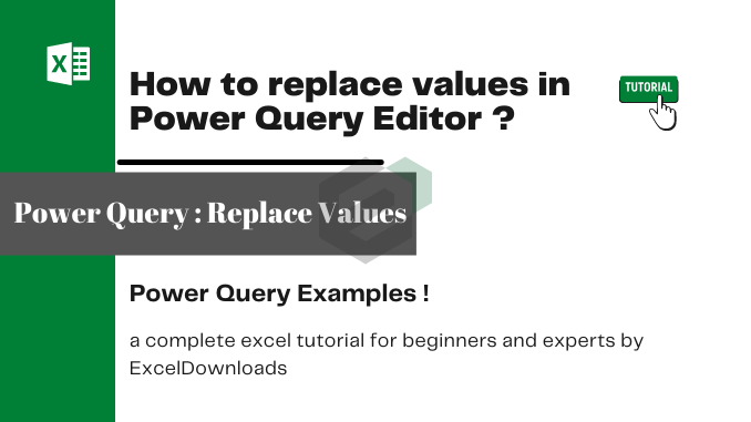How to replace values in Power Query Editor