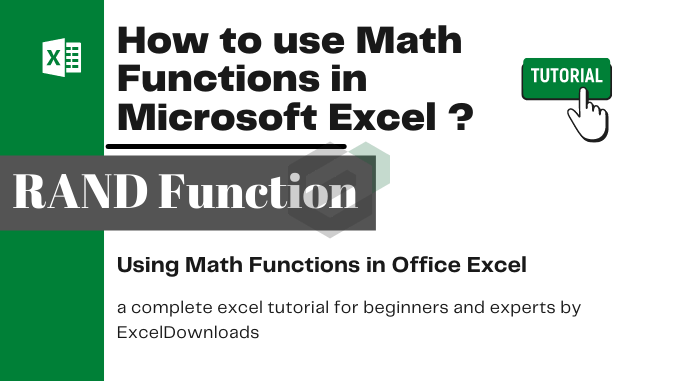 How to use RAND Math Functions in Microsoft Excel