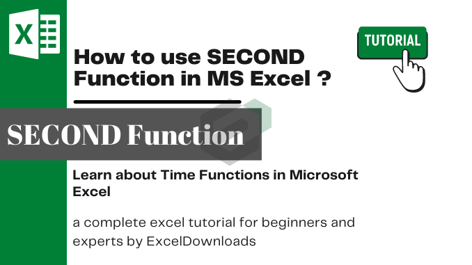 How to use SECOND Function in MS Excel