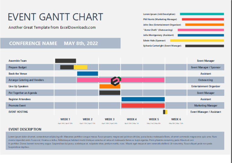 Event Gantt Chart Excel Template Feature Image