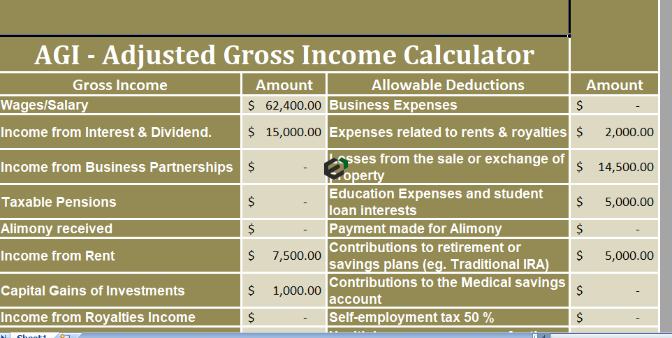 Adjusted-Gross-Income-Calculator In Excel Feature Image