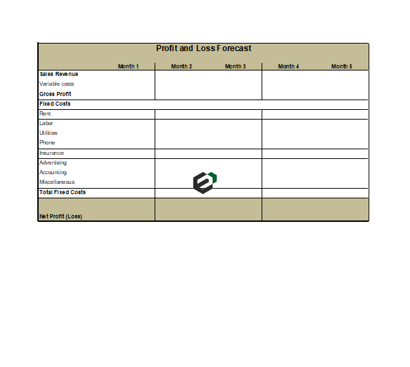 Simple P&L Projection Template Feature Image