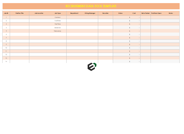 Recruitment Data Tool in Excel by ExcelDownlods.com feature image