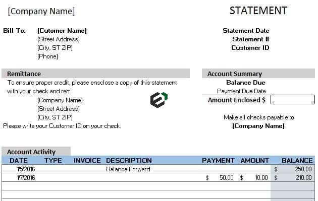 Billing Statement Template Feature Image