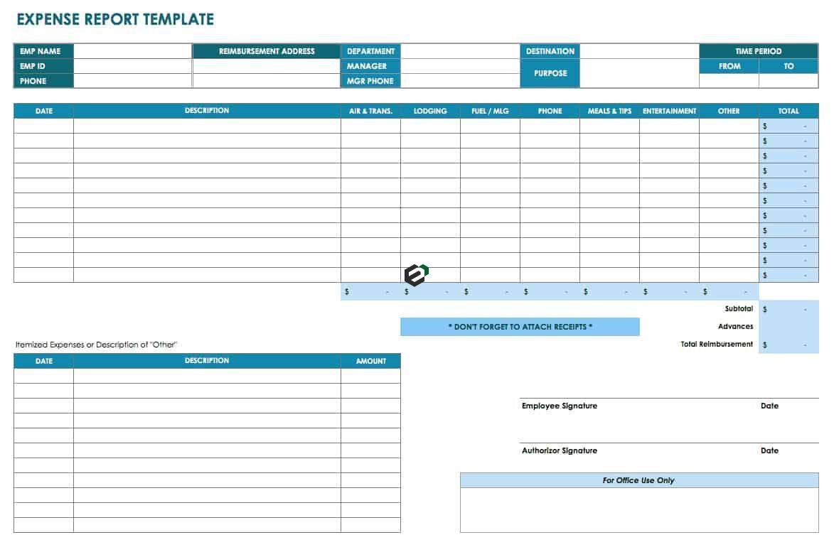 Expenses tracker and report template in excel feature image