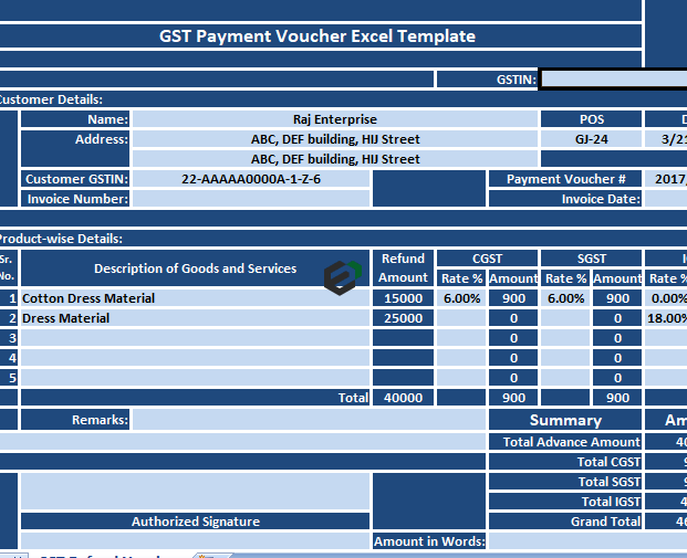 GST Payment Voucher Excel Template Feature Image