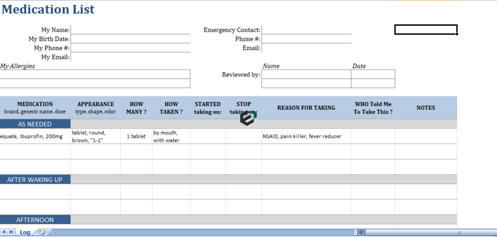 medication List and Medicine tracker template in Excel by Excel Downloads Feature Image