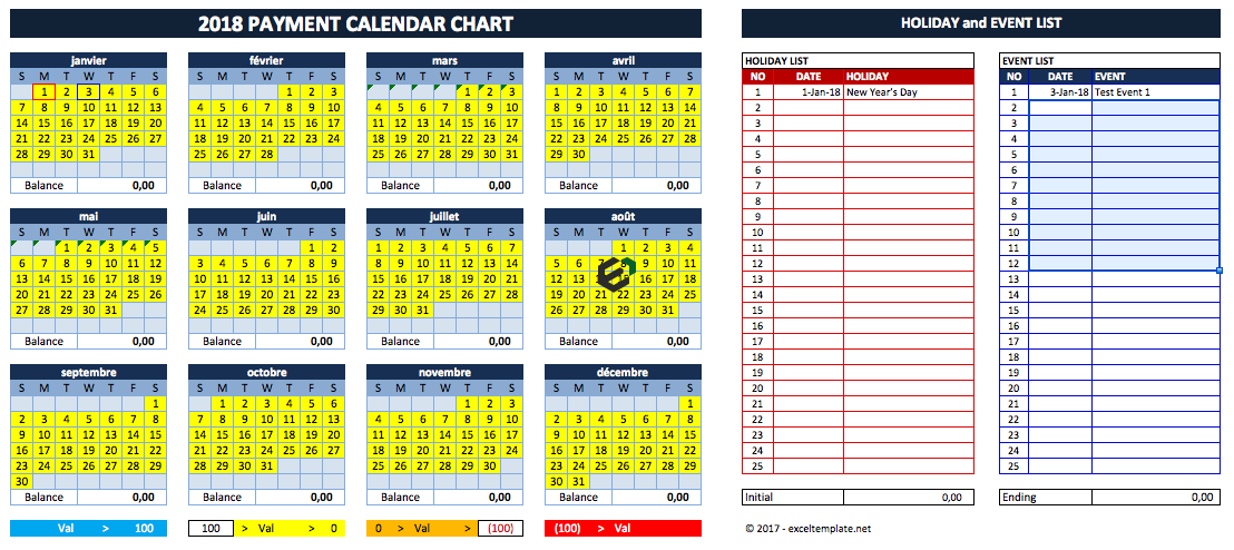 Cashflow Planner Calendar Excel Templates Feature Image