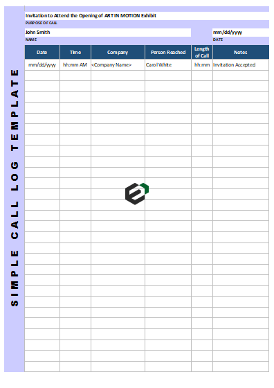 Simple Call Log Template In Excel and Spreadsheet Feature Image