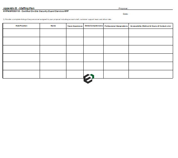 Simple Staffing Plan Annexure Format Template in Excel Feature Image