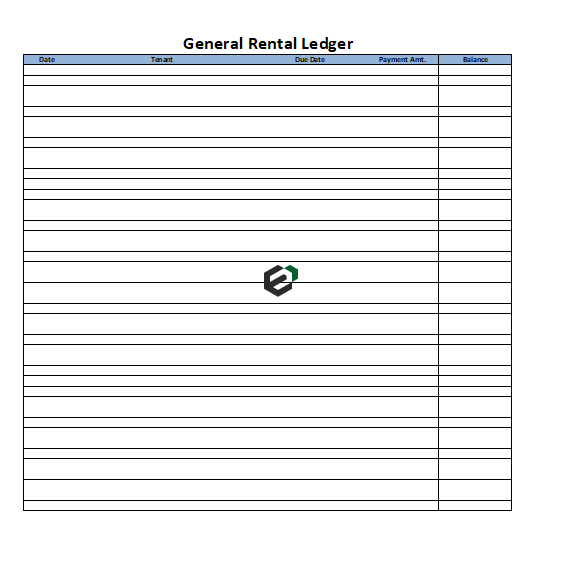 General Rental Ledger Excel Format Feature Image