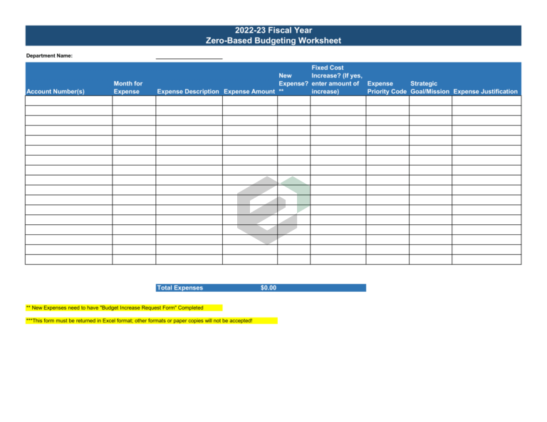 Departmental Zero Based Budgeting Worksheet-1