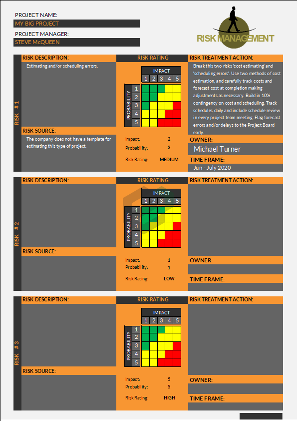 Project Risk Management Plan excel Template feature image