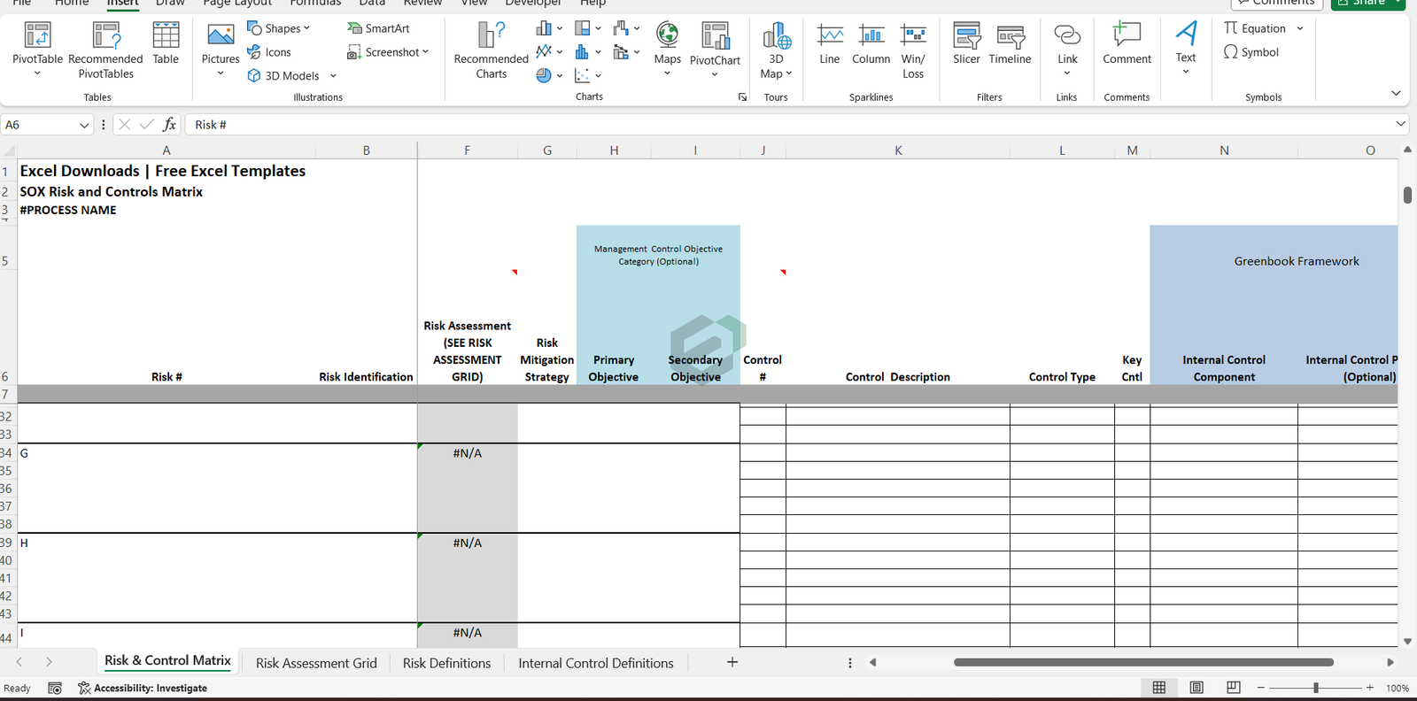 SOX Risk and Control Matrix (RACM) Excel Template | Download Now